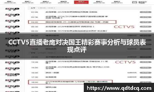 CCTV5直播老鹰对决国王精彩赛事分析与球员表现点评